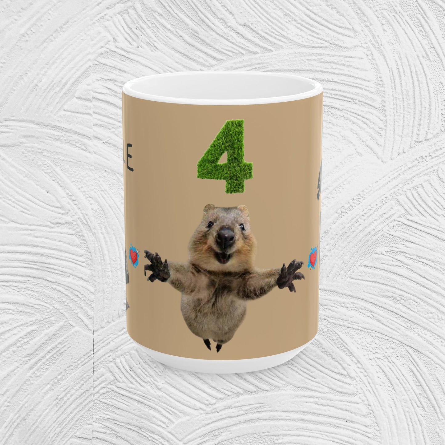 Funny Wombat Ceramic Mug - Smile for the Day - Unique Gift for Animal Lovers