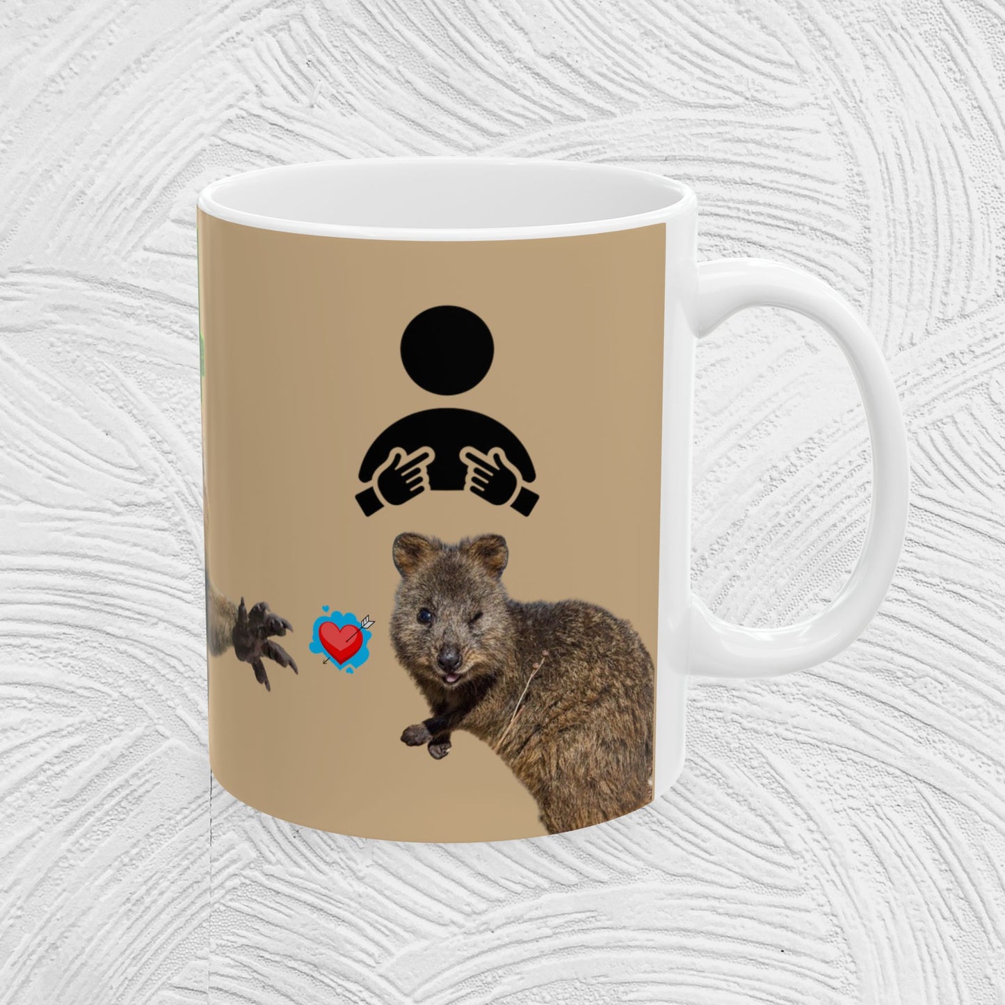 Funny Wombat Ceramic Mug - Smile for the Day - Unique Gift for Animal Lovers