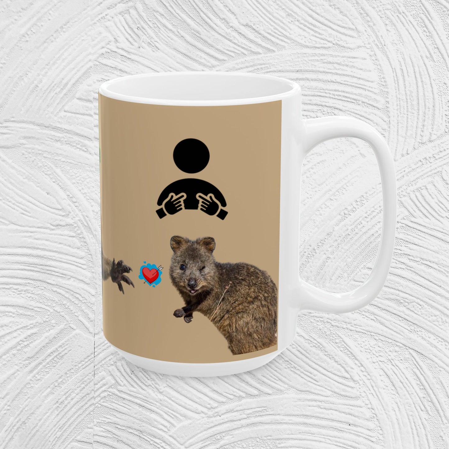 Funny Wombat Ceramic Mug - Smile for the Day - Unique Gift for Animal Lovers