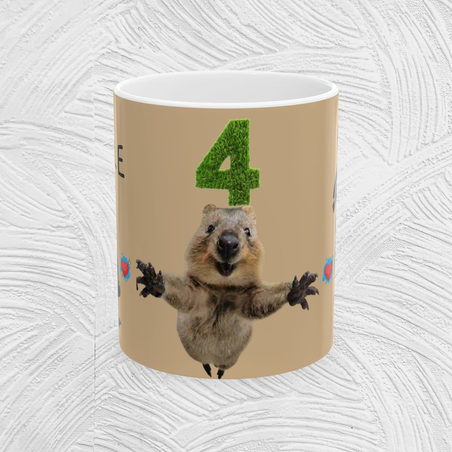 Funny Wombat Ceramic Mug - Smile for the Day - Unique Gift for Animal Lovers